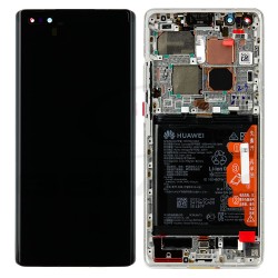 LCD Display HUAWEI MATE 40 PRO NOH-NX9 WITH FRAME AND BATTERY SILVER 02353YMU 02353YXC ORIGINAL SERVICE PACK