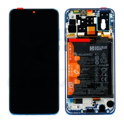 LCD Display HUAWEI P30 LITE WITH FRAME AND BATTERY BLUE CAMERA VERSION 24MPIX 02352PJP ORIGINAL SERVICE PACK