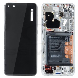 LCD Display HUAWEI P40 PRO PLUS WITH FRAME AND BATTERY WHITE 02353RBJ ORIGINAL SERVICE PACK
