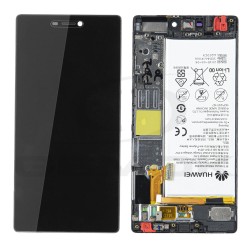 LCD Display HUAWEI P8 GRA-L09 WITH FRAME AND BATTERY BLACK 02350GRW ORIGINAL SERVICE PACK
