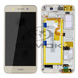 LCD Display HUAWEI P8 LITE SMART TAG-L01 WITH FRAME AND BATTERY GOLD 02350PLD ORIGINAL SERVICE PACK