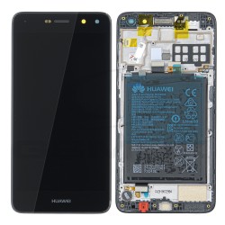 LCD Display HUAWEI Y5 2017 MAYA-L22 WITH FRAME AND BATTERY BLACK 02351DMD ORIGINAL SERVICE PACK