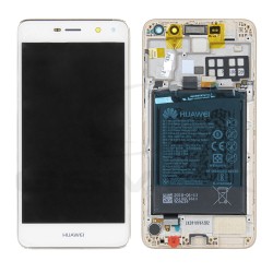 LCD Display HUAWEI Y6 2017 WITH FRAME AND BATTERY WHITE 02351DME ORIGINAL SERVICE PACK