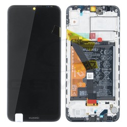 LCD Display HUAWEI Y6 2019 WITH FRAME AND BATTERY MIDNIGHT BLACK 02352LVN 02352LVM 02352LVH ORIGINAL SERVICE PACK