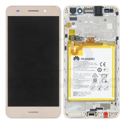 LCD Display HUAWEI Y6 II CAM-L21 WITH FRAME AND BATTERY GOLD 02350VUK ORIGINAL SERVICE PACK