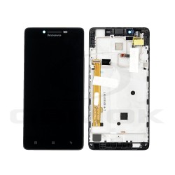 LCD Display LENOVO A6000 BLACK WITH FRAME 5D68C00655 ORIGINAL SERVICE PACK