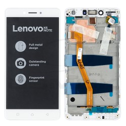 LCD Display LENOVO K6 NOTE WHITE WITH FRAME 5D68C06716 ORIGINAL SERVICE PACK