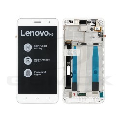 LCD Display LENOVO K6 SILVER WITH FRAME 5D68C06298 ORIGINAL SERVICE PACK