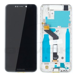 LCD Display MOTOROLA MOTO ONE XT1941 WITH FRAME WHITE 5D68C11801 5D68C11801PW ORIGINAL SERVICE PACK