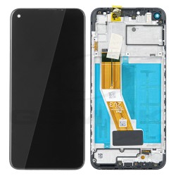 LCD Display SAMSUNG A115 GALAXY A11 BLACK WITH FRAME GH81-18760A ORIGINAL SERVICE PACK