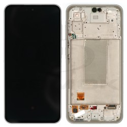 LCD Display SAMSUNG A366 GALAXY A36 5G WHITE WITH FRAME GH82-36841B ORIGINAL SERVICE PACK
