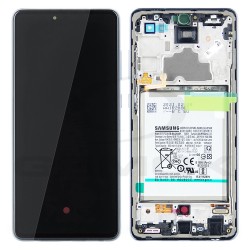 LCD Display SAMSUNG A725 A726 GALAXY A72 / A72 5G BLACK  WITH FRAME AND BATTERY GH82-25541A GH82-25542A ORIGINAL SERVICE PACK