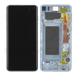 LCD Display SAMSUNG G973 GALAXY S10 PRISM BLUE WITH FRAME GH82-18850C GH82-18835C ORIGINAL SERVICE PACK