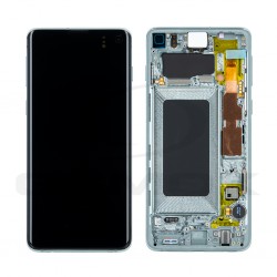 LCD Display SAMSUNG G973 GALAXY S10 PRISM GREEN WITH FRAME GH82-18850E GH82-18835E ORIGINAL SERVICE PACK