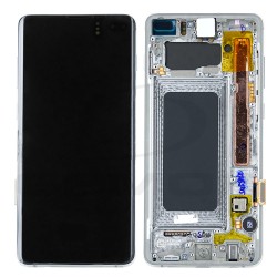 LCD Display SAMSUNG G975 GALAXY S10 PLUS SILVER WITH FRAME GH82-18849G GH82-18834G ORIGINAL SERVICE PACK