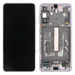 LCD Display SAMSUNG G990 GALAXY S21 FE WITH FRAME PURPLE PULLED GRADE B