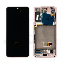 LCD Display SAMSUNG G991 GALAXY S21 PINK WITH FRAME NO CAMERA GH82-27255D GH82-27256D ORIGINAL SERVICE PACK