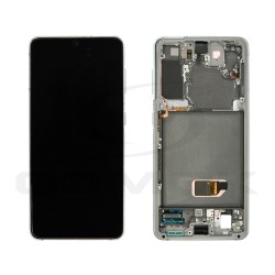 LCD Display SAMSUNG G991 GALAXY S21 WITH FRAME NO CAMERA WHITE GH82-27255C GH82-27256C GH82-27257C ORIGINAL SERVICE PACK