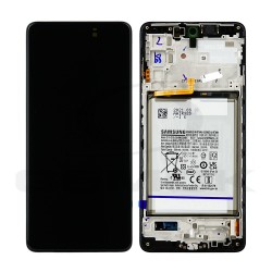 LCD Display SAMSUNG M526 GALAXY M52 5G BLACK WITH FRAME AND BATTERY GH82-27122A ORIGINAL SERVICE PACK