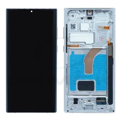 LCD Display SAMSUNG S908 GALAXY S22 ULTRA WHITE WITH FRAME EU [OLED SOFT 6.8]