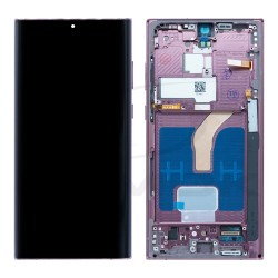 LCD Display SAMSUNG S908 GALAXY S22 ULTRA BURGUNDY WITH FRAME EU [OLED SOFT 6.8]