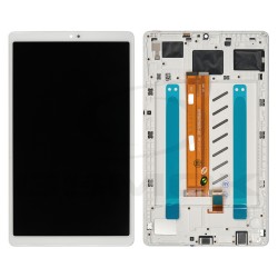 LCD DISPLAY SAMSUNG T220 T227 GALAXY TAB A7 LITE 8.7 2021 WHITE WITH FRAME