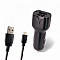 CAR CHARGER MAXLIFE 2.4A 2XUSB + LIGHTNING CABLE FAST CHARGE BLACK