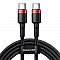 CABLE USB-C TO USB-C 5A 20V 100W 2M BASEUS CAFULE CATKLF-AL91 BLACK-RED