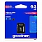 MEMORY CARD GOODRAM MICRO SD 64GB WITH ADAPTER 10 CLASS UHS I M1AA-0640R12