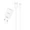 TRAVEL CHARGER USB USAMS T21 + MICRO USB CABLE T21OCMC01 2.1A WHITE