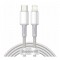 CABLE USB-C TO LIGHTNING 20W 2M BASEUS HIGH DENSITY BRAIDED CATLGD-A02 WHITE