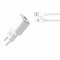TRAVEL CHARGER XO L73 2.4A + DETACHABLE USB-C CABLE WHITE