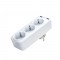 TRAVEL CHARGER WITH SOCKET SPLITTER XO WL08 2.4A 2XUSB 16A 4000W WHITE