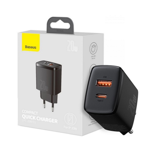 BASEUS CCXJ-B01 Compact Quick Charger 20W EU in BD SMART ZONE