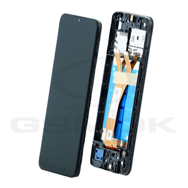 GSMOK - LCD + TOUCH PAD COMPLETE SAMSUNG A032 GALAXY A03 CORE 2022 BLACK  WITH FRAME GH81-21711A ORIGINAL SERVICE PACK